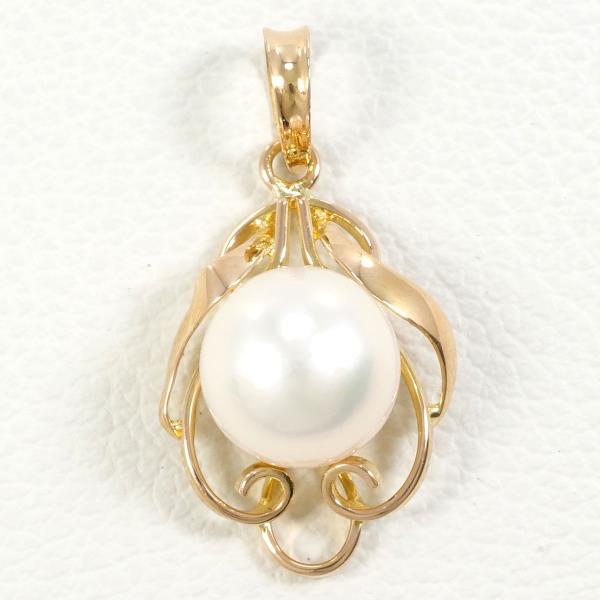 K20 Yellow Gold Pearl Pendant Top