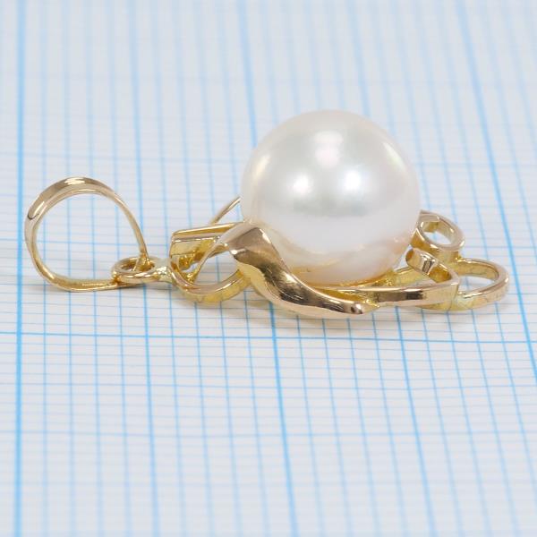 K20 Yellow Gold Pearl Pendant Top