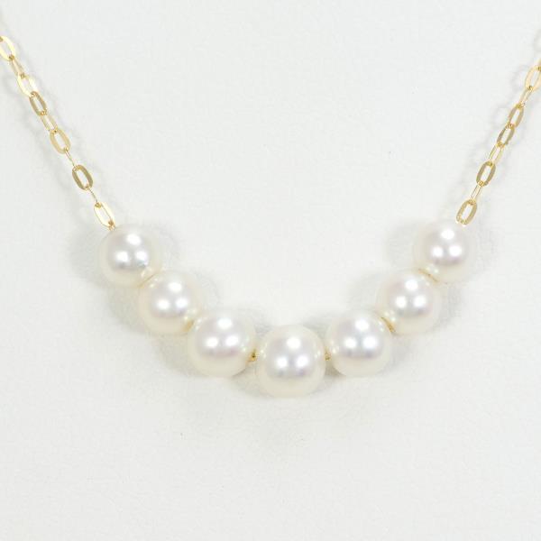 K18 Yellow Gold Pearl Necklace in Pristine Condition