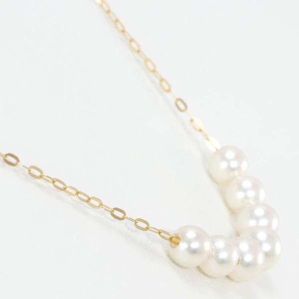 K18 Yellow Gold Pearl Necklace in Pristine Condition