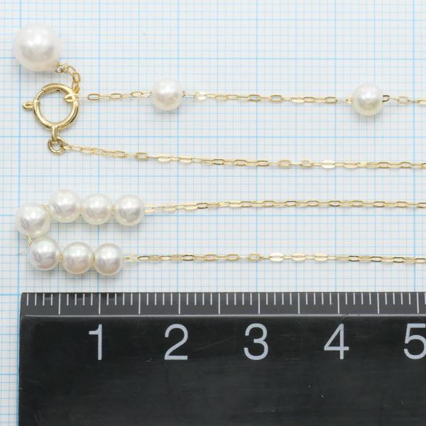 K18 Yellow Gold Pearl Necklace in Pristine Condition