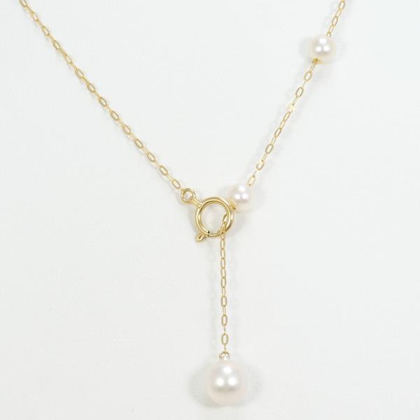 K18 Yellow Gold Pearl Necklace in Pristine Condition