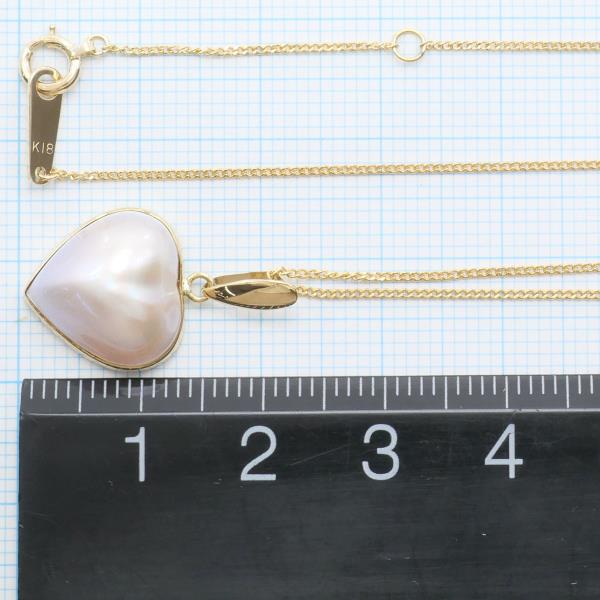 K18 Yellow Gold Necklace with Mabe Pearl in Pristine Condition