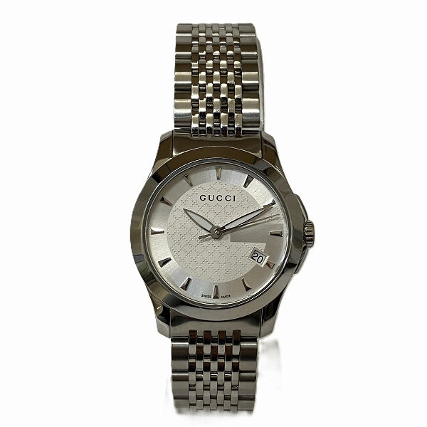 Gucci G-Timeless Quartz Watch 126.5 Stainless Steel in Good Condition