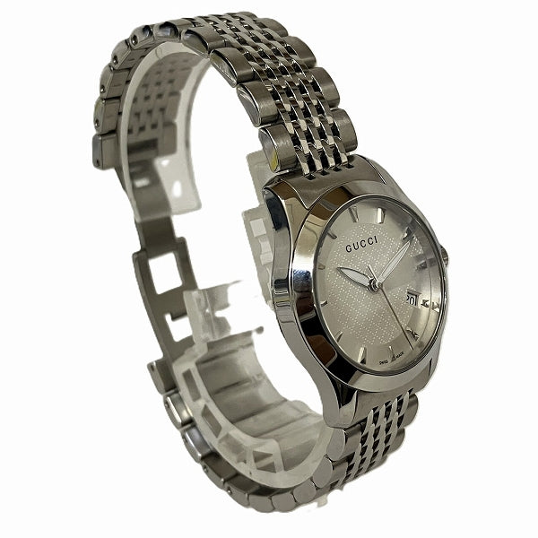 Gucci G-Timeless Quartz Watch 126.5 Stainless Steel in Good Condition