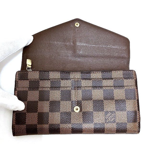 Louis Vuitton Damier Portefeuille Sarah Wallet N63209 in Good Condition