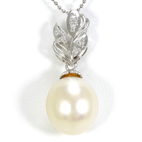 PT900 Platinum PT850 Necklace Pearl Diamond