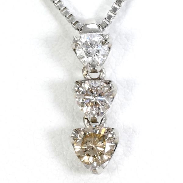 PT900 Platinum PT850 Necklace Brown Diamond