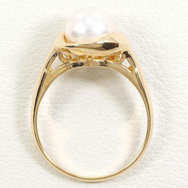 K18 Yellow Gold Pearl Ring 11.5