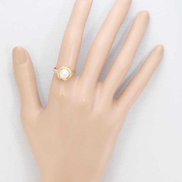 K18 Yellow Gold Pearl Ring 11.5