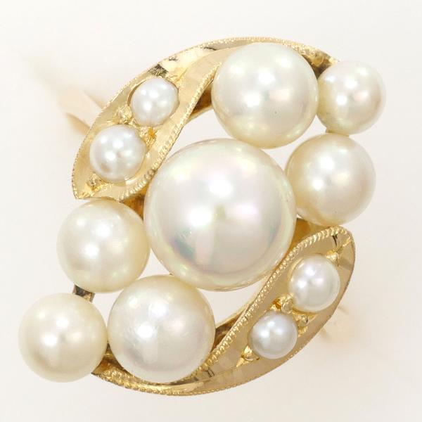 K18 Yellow Gold Pearl Ring 11.5