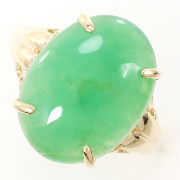 K10 Yellow Gold Chrysoprase Ring