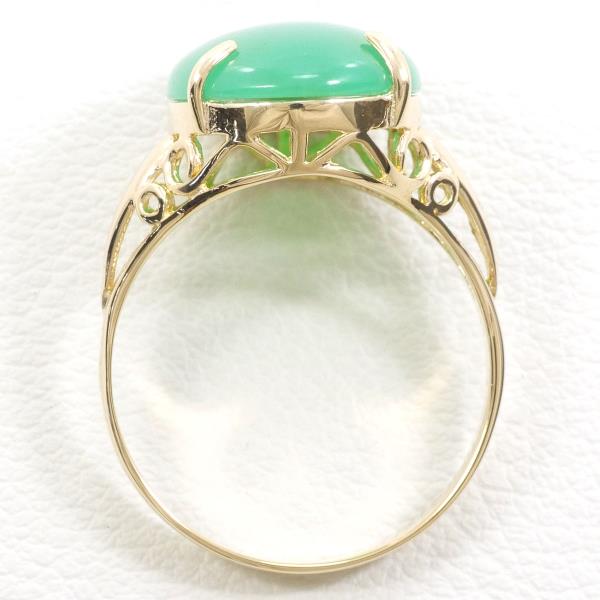 K10 Yellow Gold Chrysoprase Ring