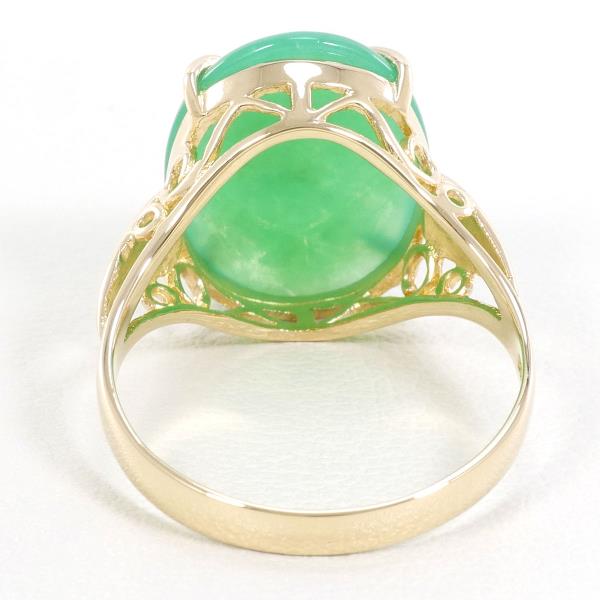 K10 Yellow Gold Chrysoprase Ring