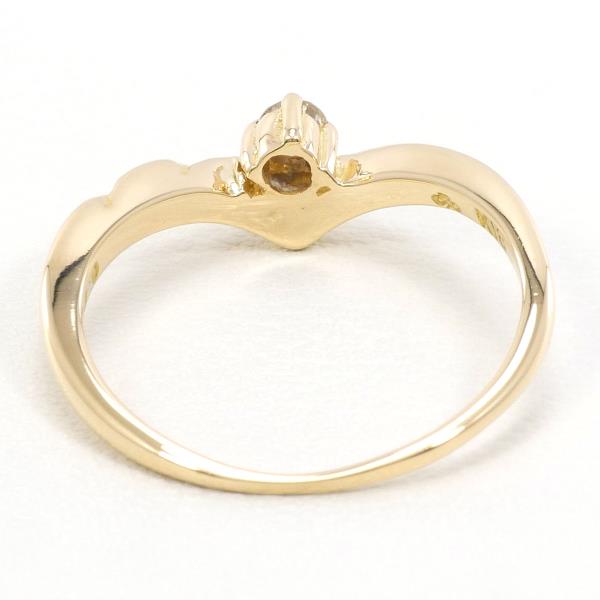 K18 Yellow Gold Diamond Ring 9.5 in Pristine Condition