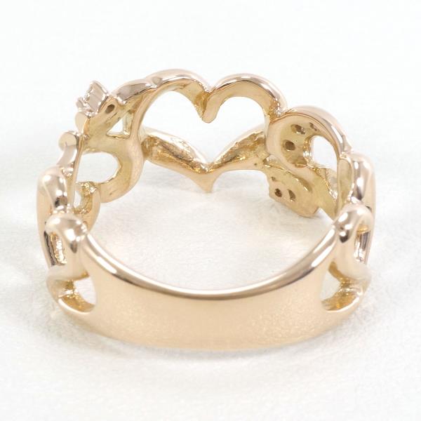 K18 Pink Gold Diamond Ring 7.5