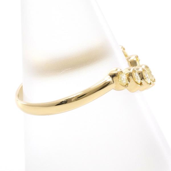 K18 Yellow Gold Ring with Yellow Diamond