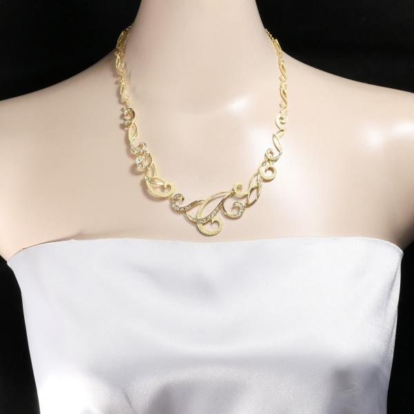 K18YG Yellow Gold Diamond Necklace in Pristine Condition