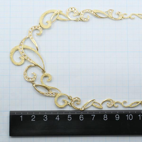 K18YG Yellow Gold Diamond Necklace in Pristine Condition