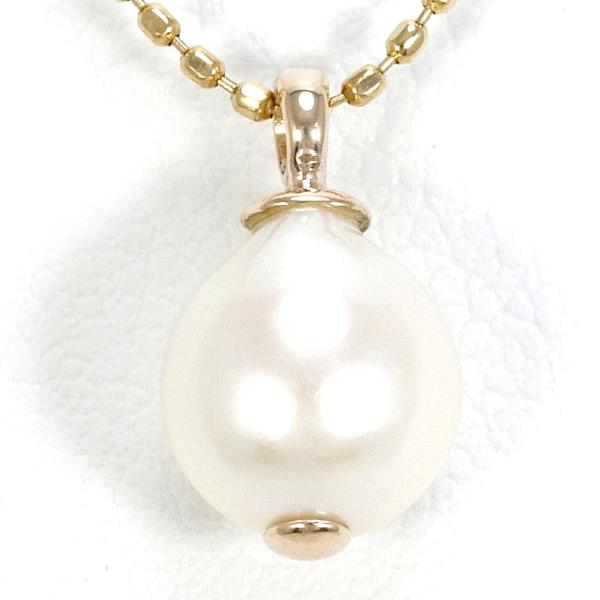 K10 Yellow Gold Pearl Necklace