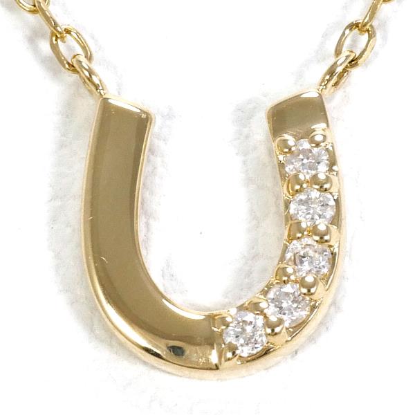 K10 Yellow Gold Diamond Necklace in Excellent Condition