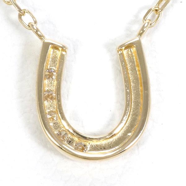 K10 Yellow Gold Diamond Necklace in Excellent Condition