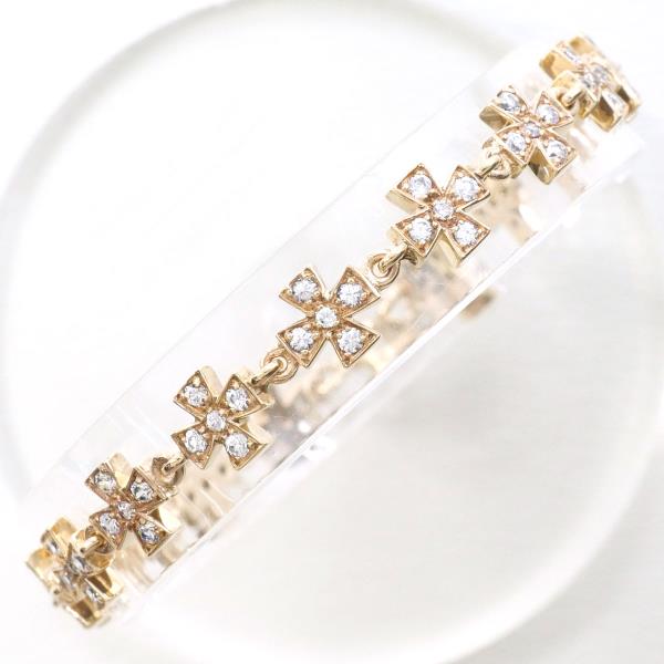 K10 Pink Gold Zirconia Bracelet