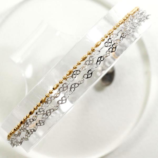 K18 Yellow White Gold Bracelet in Excellent Condition