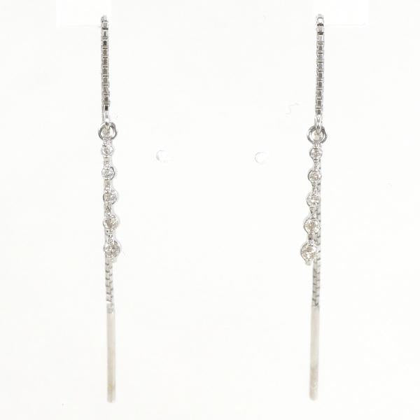 Take Up K14 White Gold Diamond Earrings 0.08ct in Excellent Condition