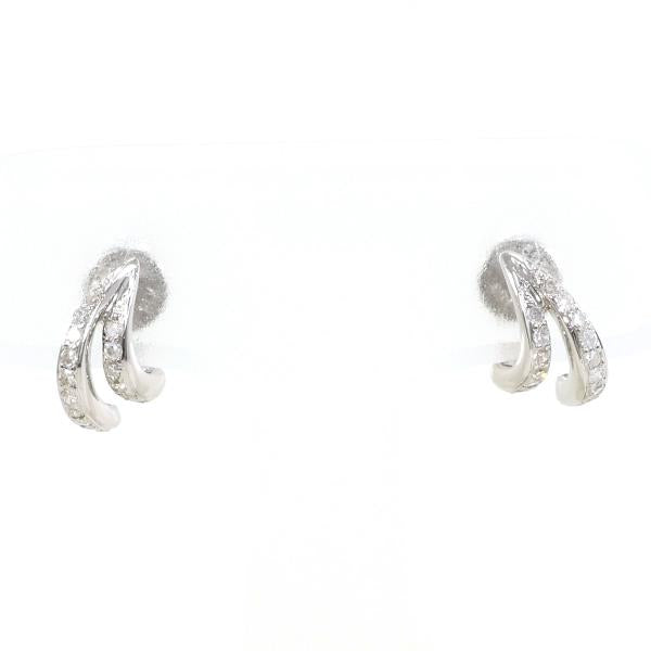 K18 White Gold Diamond Earrings in Excellent Condition