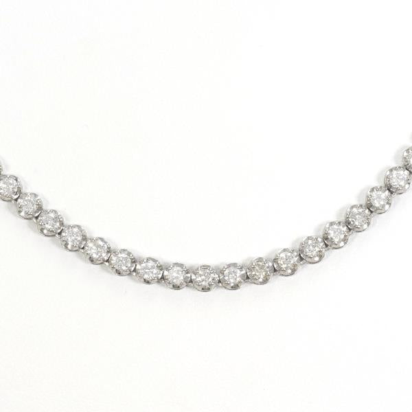 K18 White Gold Diamond Necklace in Excellent Condition