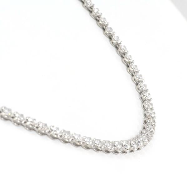 K18 White Gold Diamond Necklace in Excellent Condition