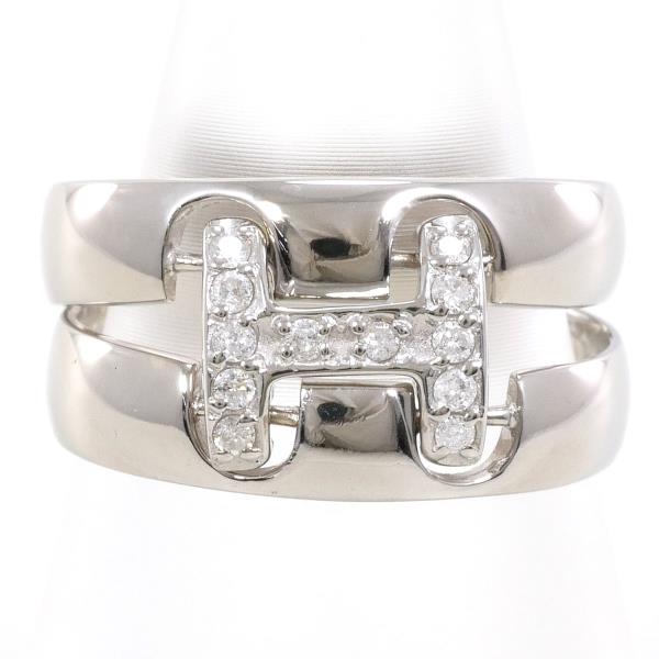 K18 White Gold Diamond Ring 11