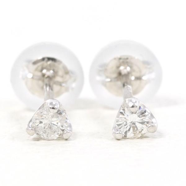 K14 White Gold Diamond Earrings in Excellent Condition