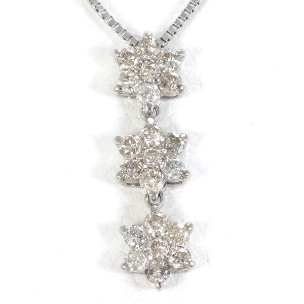 K14 White Gold Diamond Necklace