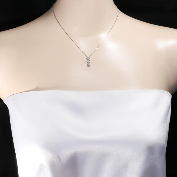 K14 White Gold Diamond Necklace