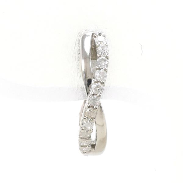 K10 White Gold Diamond Earring in Excellent Condition