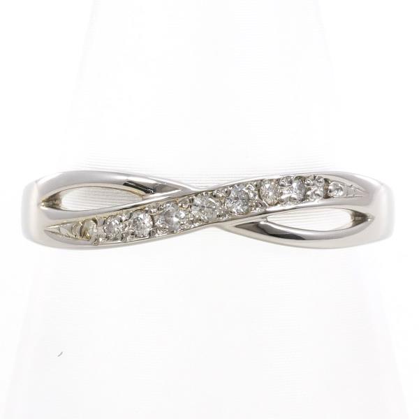 K10 White Gold Diamond Ring 10.5