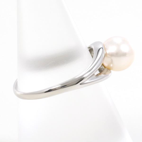 PT900 Platinum Pearl Ring 13.5