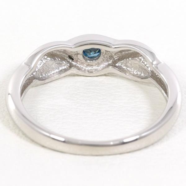 PT900 Platinum Ring Blue Diamond in Excellent Condition