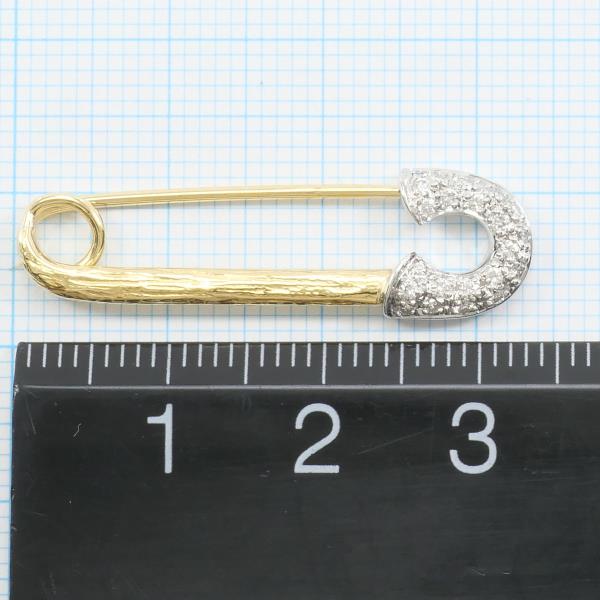 PT900 Platinum K18YG Diamond Brooch