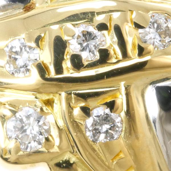 PT900 Platinum K18 Yellow Gold Diamond Ring 10.5 in Excellent Condition