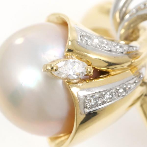 PT900 Platinum K18YG Pearl Ring 16