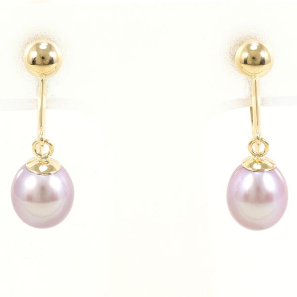 Tasaki K18 Yellow Gold Pearl Earrings in Excellent Condition