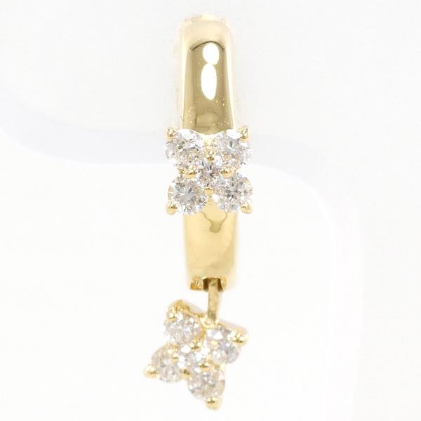 Ponte Vecchio K18YG Yellow Gold Diamond Earring in Excellent Condition