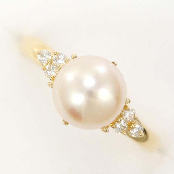 Tasaki K18 Yellow Gold Pearl Ring 10.5 in Excellent Condition