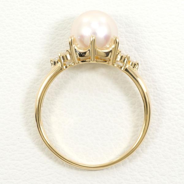 Tasaki K18 Yellow Gold Pearl Ring 10.5 in Excellent Condition