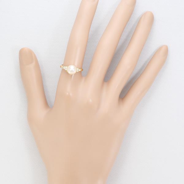 Tasaki K18 Yellow Gold Pearl Ring 10.5 in Excellent Condition