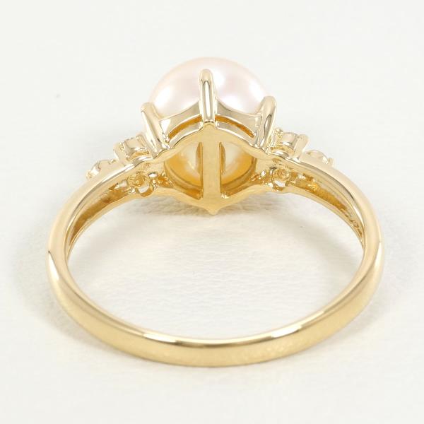 Tasaki K18 Yellow Gold Pearl Ring 10.5 in Excellent Condition