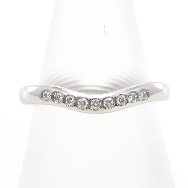 Tiffany & Co PT950 Platinum Diamond Curved Band Ring in Excellent Condition